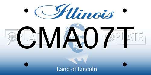 CMA07T Illinois License Plate