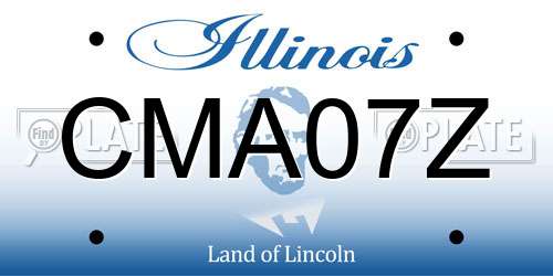CMA07Z Illinois License Plate