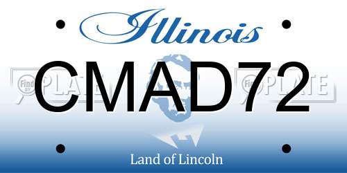 CMAD72 Illinois License Plate