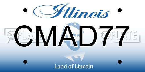CMAD77 Illinois License Plate