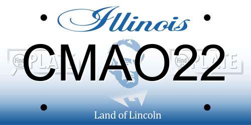 CMAO22 Illinois License Plate