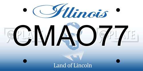 CMAO77 Illinois License Plate