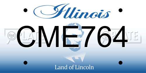 CME764 Illinois License Plate