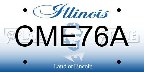 CME76A Illinois License Plate