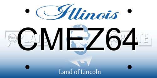 CMEZ64 Illinois License Plate
