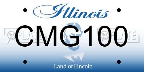 CMG100 Illinois License Plate