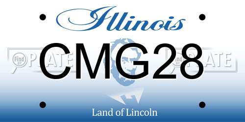 CMG28 Illinois License Plate