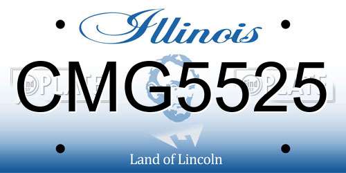 CMG5525 Illinois License Plate