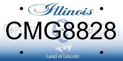 CMG8828 Illinois License Plate