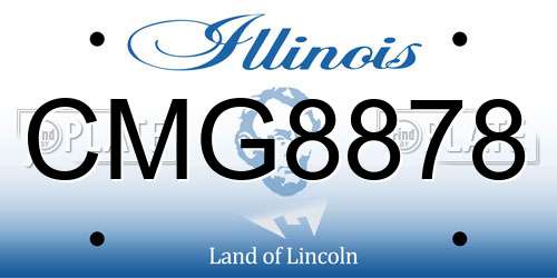 CMG8878 Illinois License Plate