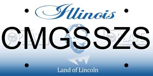 CMGSSZS Illinois License Plate