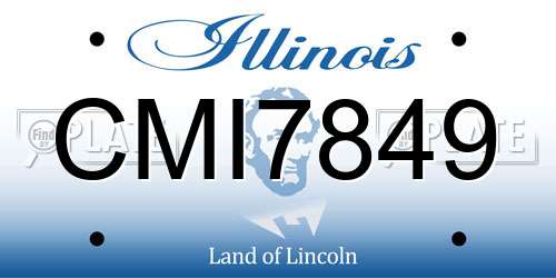 CMI7849 Illinois License Plate