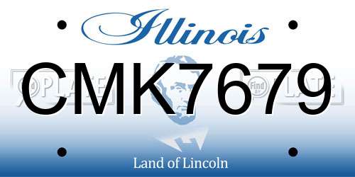 CMK7679 Illinois License Plate