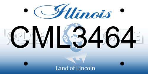 CML3464 Illinois License Plate
