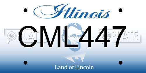 CML447 Illinois License Plate