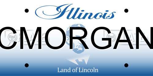 CMORGAN Illinois License Plate