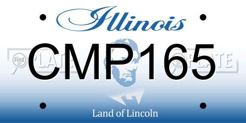 CMP165 Illinois License Plate