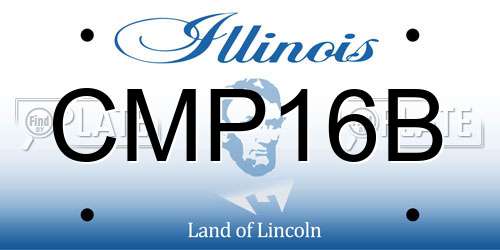 CMP16B Illinois License Plate