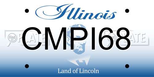 CMPI68 Illinois License Plate