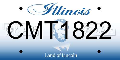 CMT1822 Illinois License Plate