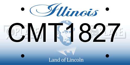 CMT1827 Illinois License Plate