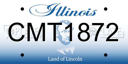 CMT1872 Illinois License Plate
