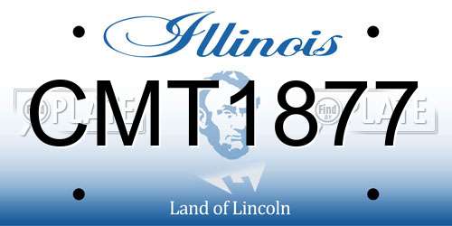 CMT1877 Illinois License Plate