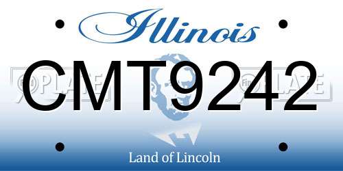 CMT9242 Illinois License Plate