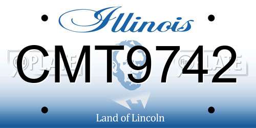 CMT9742 Illinois License Plate
