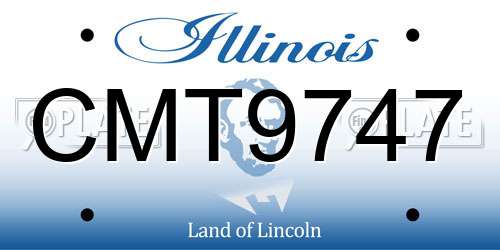 CMT9747 Illinois License Plate