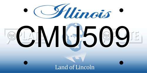 CMU509 Illinois License Plate
