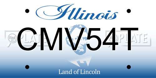 CMV54T Illinois License Plate