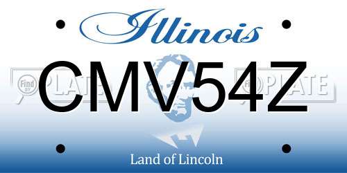CMV54Z Illinois License Plate
