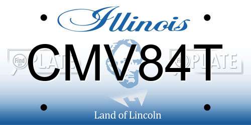 CMV84T Illinois License Plate
