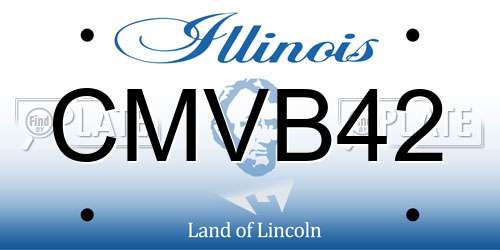 CMVB42 Illinois License Plate