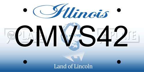 CMVS42 Illinois License Plate