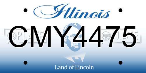 CMY4475 Illinois License Plate