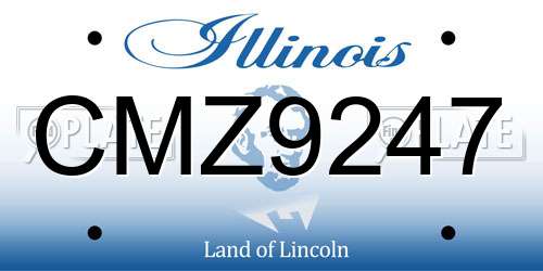 CMZ9247 Illinois License Plate