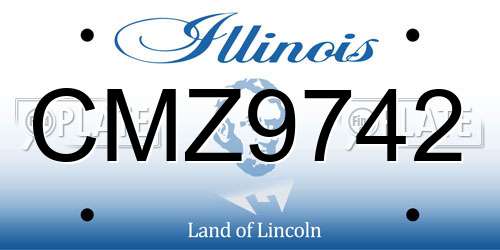 CMZ9742 Illinois License Plate