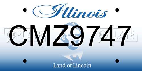 CMZ9747 Illinois License Plate