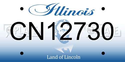 CN12730 Illinois License Plate