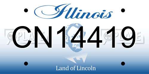 CN14419 Illinois License Plate