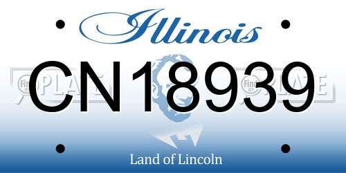 CN18939 Illinois License Plate