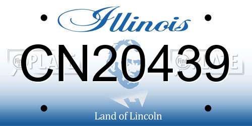 CN20439 Illinois License Plate