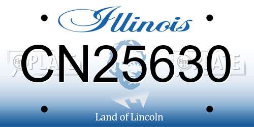 CN25630 Illinois License Plate