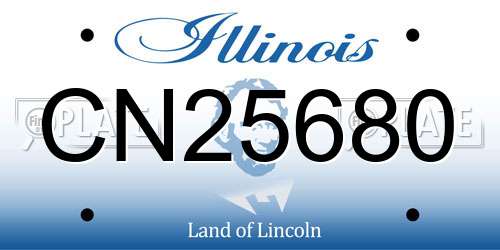 CN25680 Illinois License Plate