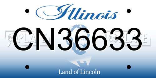 CN36633 Illinois License Plate