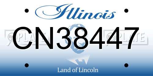 CN38447 Illinois License Plate