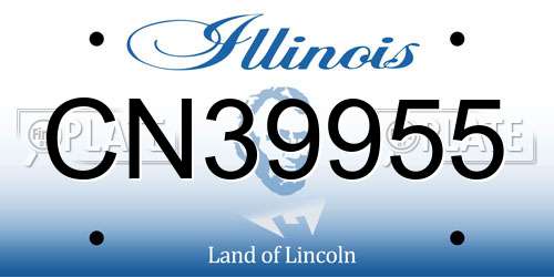 CN39955 Illinois License Plate