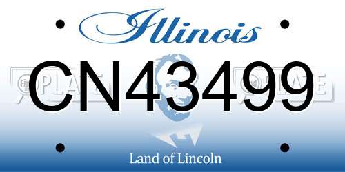 CN43499 Illinois License Plate